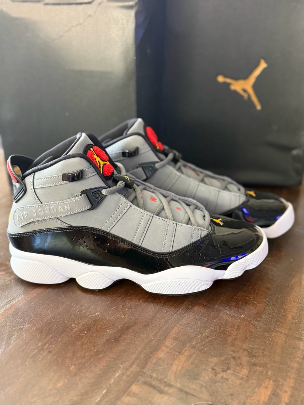 NEW DeadStock Air Jordan 6 Rings in the 'Light Graphite' - 9.5M